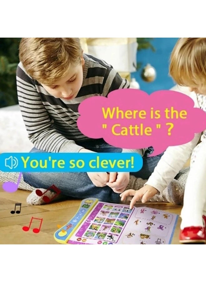 كتاب تعليم الإنجليزي التفاعلي للأطفال باللمس | كتاب صوتي تعليمي ناطق للحروف والأرقام والأغاني بلهجة أمريكية للحضانة - Image 4